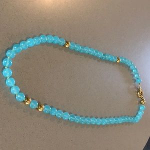 J. Crew Turquoise and gold necklace